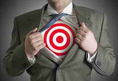 salesman hitting his target